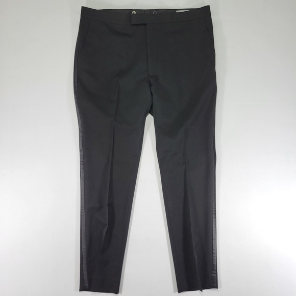 Kenneth Cole Reaction Men's Tuxedo Pants TECHNI-COLE Poly Blend 40W - NEW - Picture 1 of 9